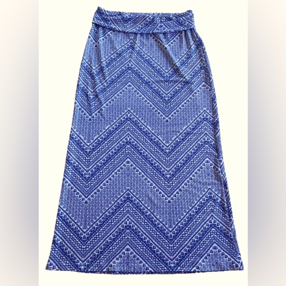 Tori Richard Honolulu Chevron Printed Maxi Skirt Size M
